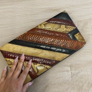 VINTAGE bags by SUPREME Multi color Snakeskin Clutch